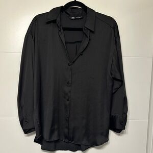 Zara womens Black Shirt